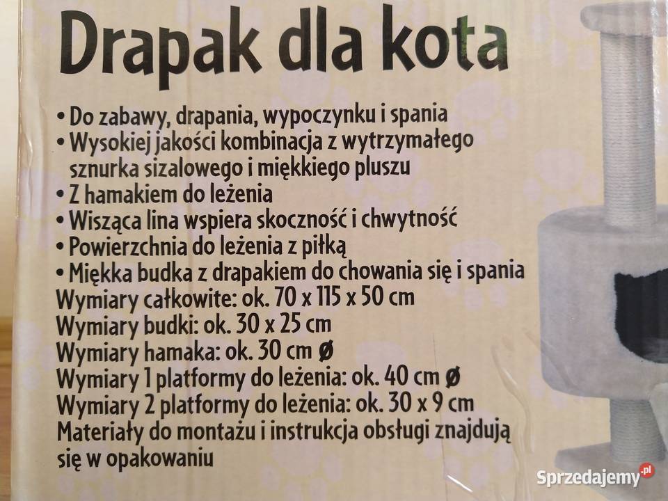 NAJTANIEJ Drapak Kota Duży 115 Wysoki Domek Zabrze sprzedam