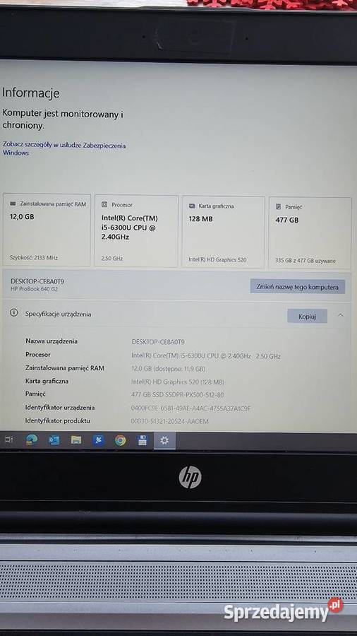 Laptop HP ProBook 640 G2 12GB 512GB SSD I5 SIM Nowa Sól sprzedam