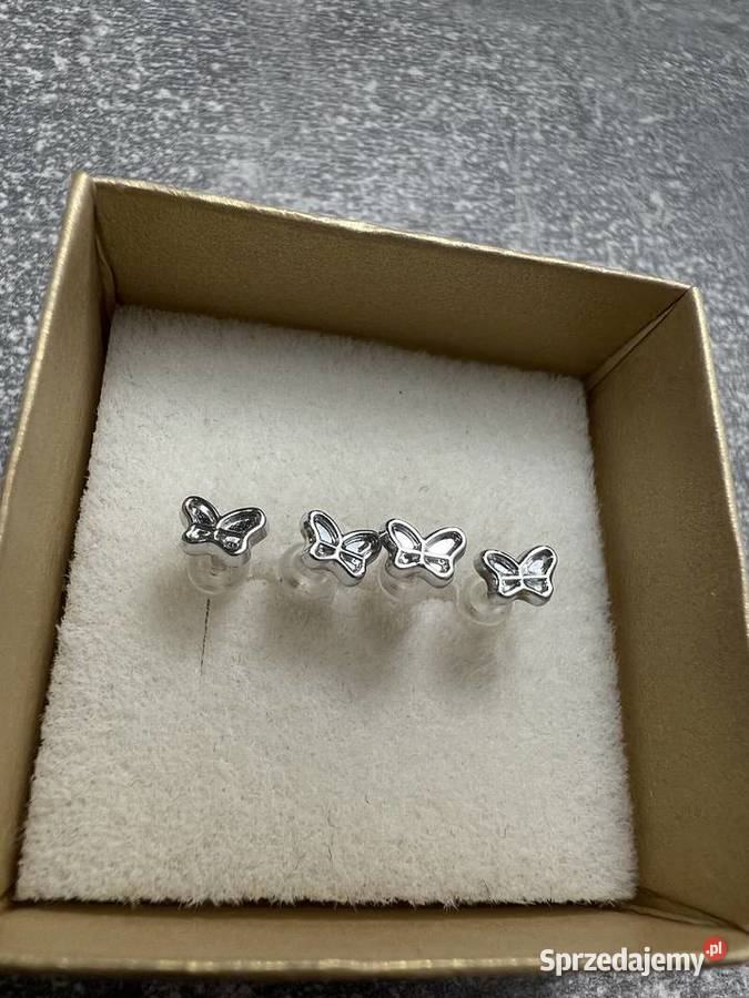 Kolczyki srebrne motyl motyle Jasło