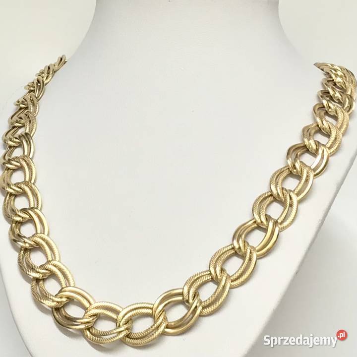 Złoty ŁAŃCUSZEK naszyjnik 585 14K CUDNY splot 55 złote Warszawa