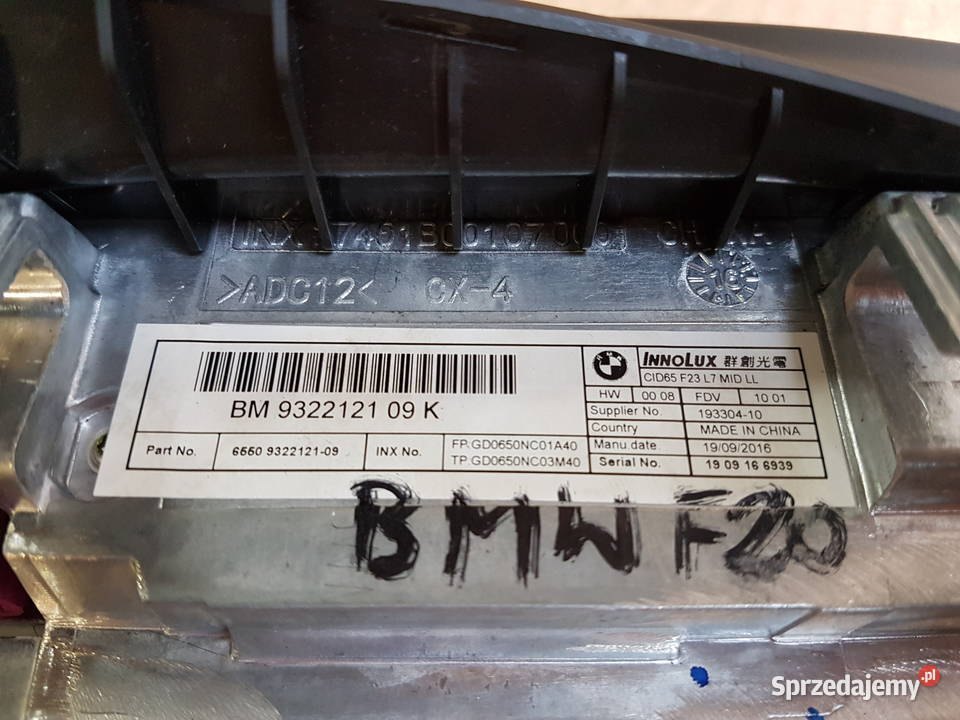 BMW 1 120 F20 f21 LIFT ekran wyświetlacz radia Legnica sprzedam
