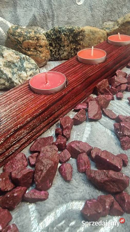 Świecznik Shou Sugi Ban drewno świerkowe Sępopol sprzedam