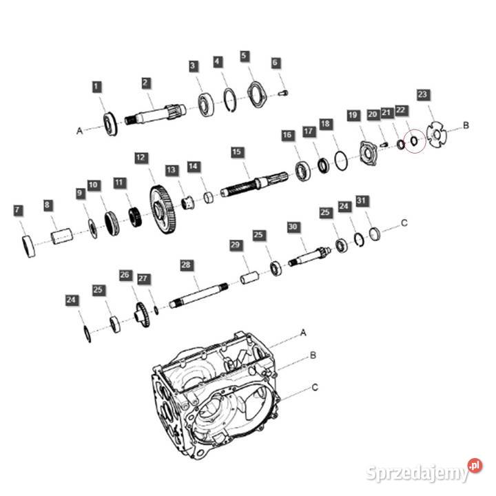 Pierścień segera 36 LS MT350 LS MT360 S810036001 Tajęcina