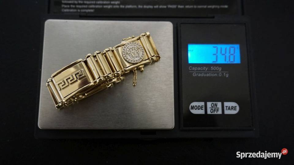 ZŁOTA GRECKA BRANSOLETA W STYLU VERSACE 35G złoto Warszawa