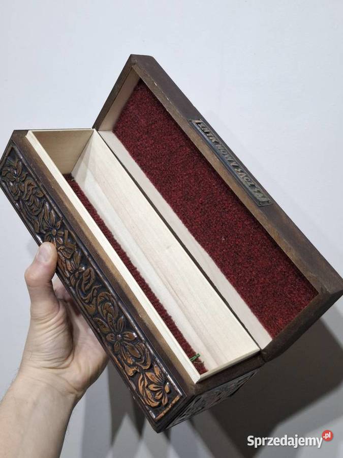 Retro pudełko skrzynka pamiątka kolejowa Kraków