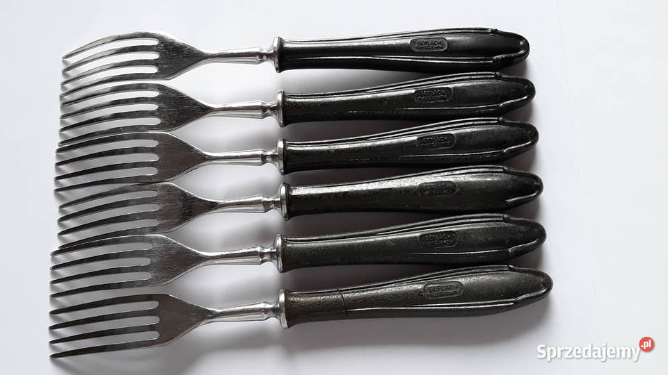 Widelce obiadowe 1 BAKELIT sztućce PRL