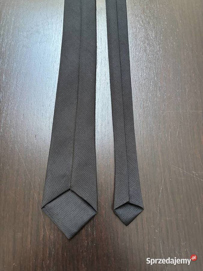 Krawat śledzik Czarny vintage PRL
