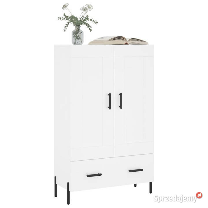 Wysoka szafka biała 695x31x115 materiał Warszawa