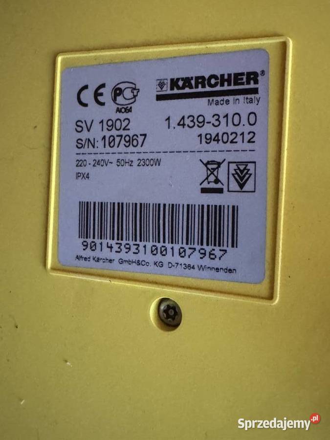 Odkurzacz parowy Karcher SV 1902