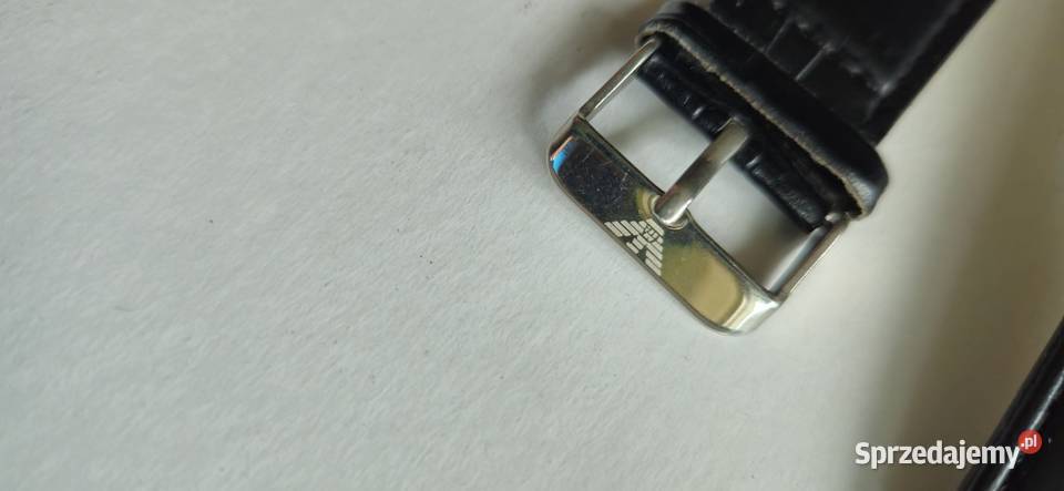 Pasek armani do zegarka emporio czarny skórzany Konstancin-Jeziorna