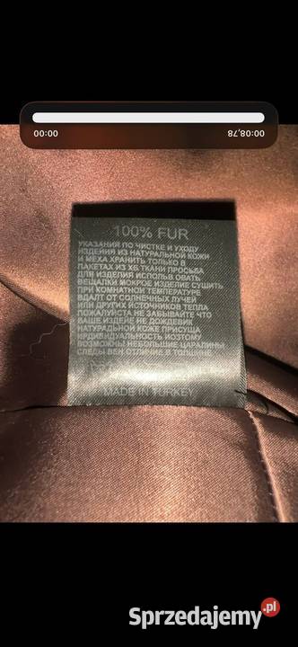 Red Fox Fur Vest 44 Futro Czerwony Lis Wieluń sprzedam