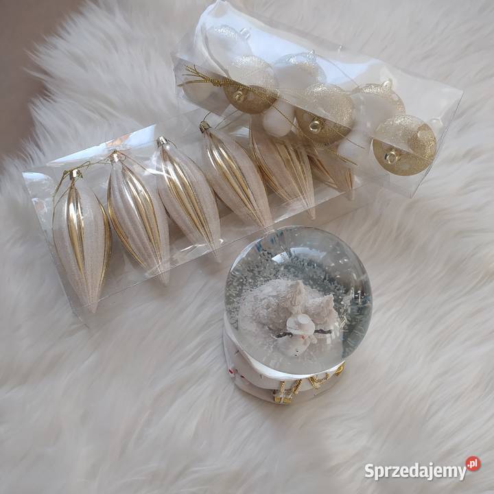 Kula śnieżna sople grzybki złote białe Koszalin