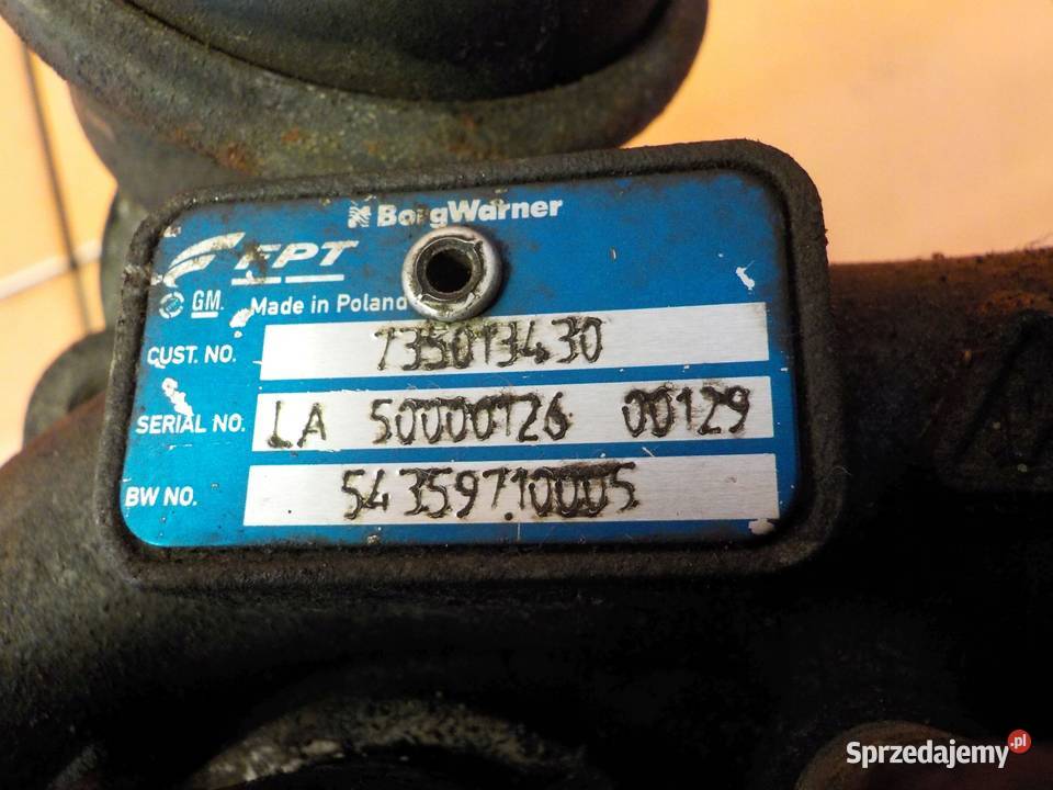 DOBLO CORSA 13 MJET 09r 75 turbina 135013430 osobowe mazowieckie Suków