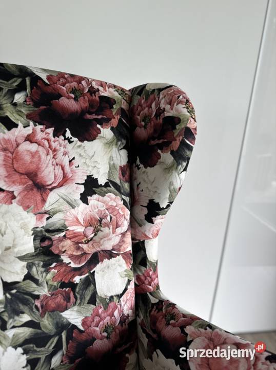 Fotel Uszak wzorzysty piwonie dostawa 0 Tarchały Małe
