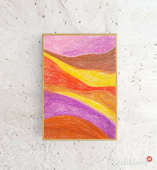 kolorowa abstrakcja na ścianę nowoczesny obraz wielokolorowy śląskie Częstochowa