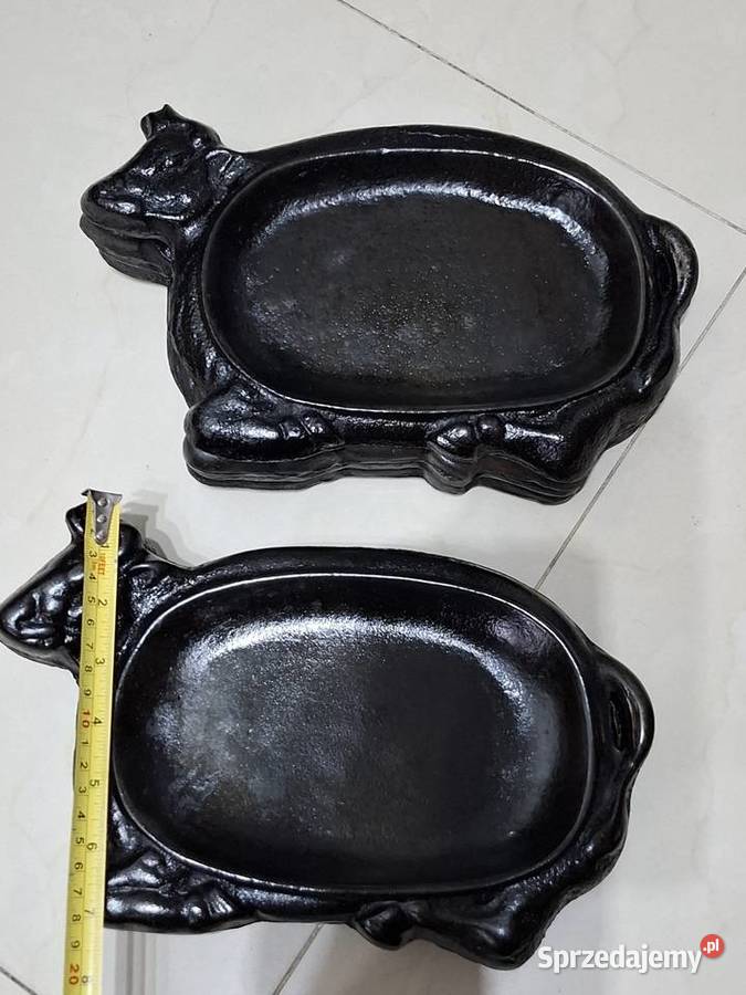 Żeliwny talerz gorący półmisek serwowanie steków Kraków