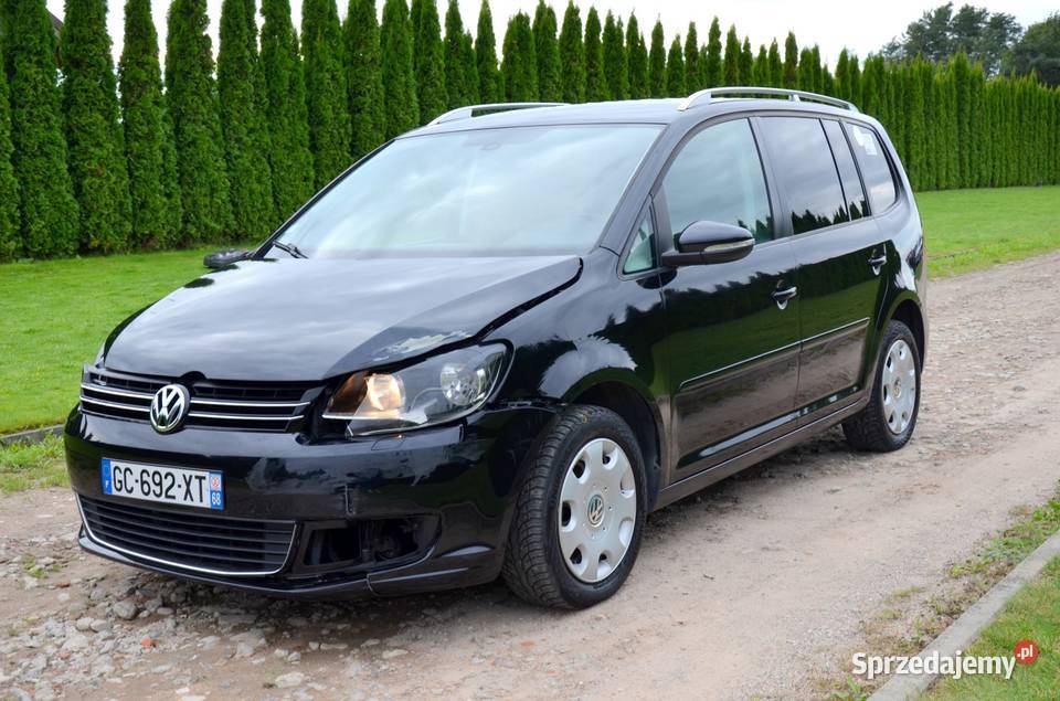 Volkswagen Touran II Super wersja Super stan czarny wielkopolskie Turek