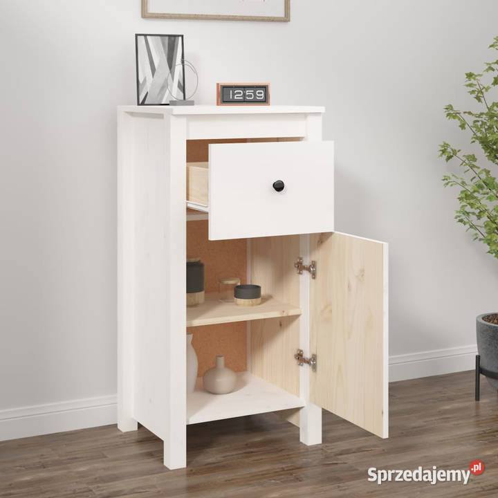 Szafka biała 40x35x80 lite drewno sosnowe mazowieckie Warszawa