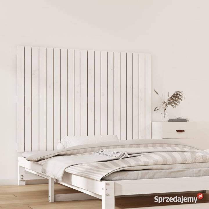 Wezgłowie łóżka białe 1275x3x90 lite drewno mazowieckie Warszawa