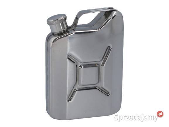 Srebrna Piersiówka w Kształcie Kanistra Stal Ostrowy nad Okszą