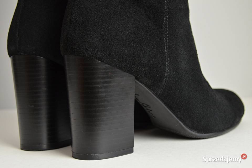 NIEBANALNE zamszowe kozaki Sam Edelman szersza czarny Kozaki Białystok sprzedam