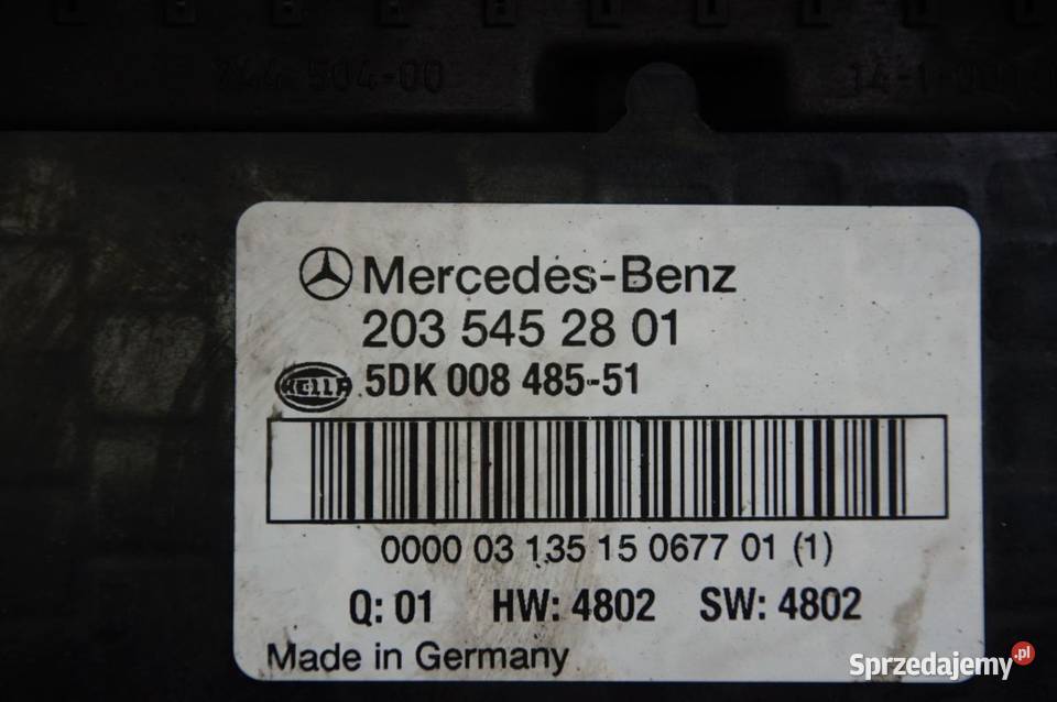 SKRZYNKA BEZPIECZNIKÓW MERCEDES BENZ C 220 CDI Pozostałe Lipno