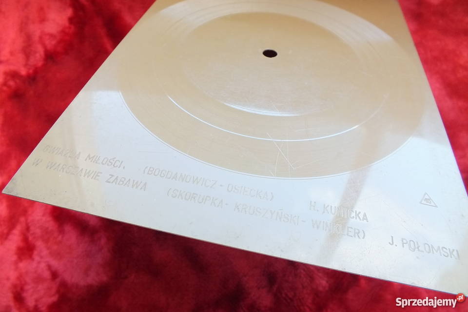 Stara pocztówka dźwiękowa HKunicka i J Połomski Żary