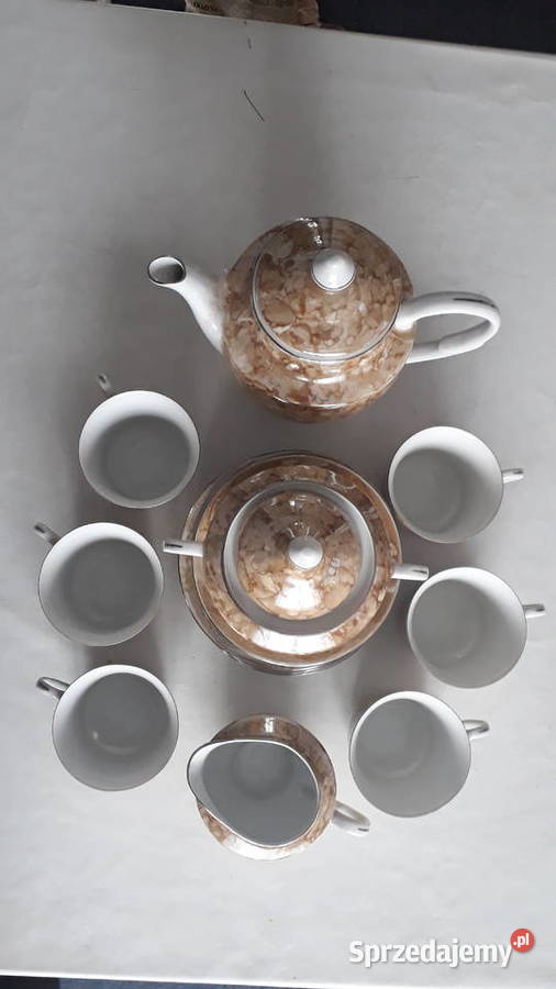 Serwis do kawy herbaty porcelanowyNowy na 6 osób Poznań sprzedam