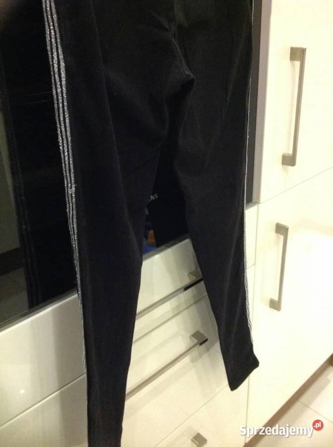 Legginsy Damskie VESO S Czarne srebrny lampas lubuskie sprzedam