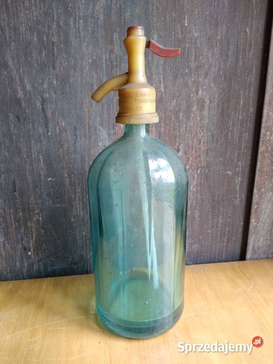 Stary szklany syfon zabytek PRL GZPT Gliwice Dąbrowa Górnicza sprzedam