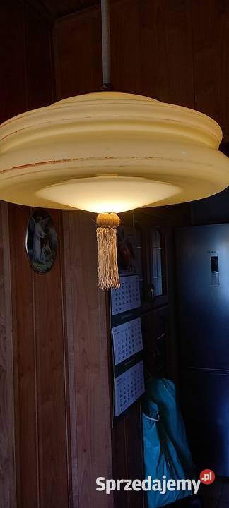 Wisząca lampa Art Deco Ładny duży klosz ampla 2 Skierniewice