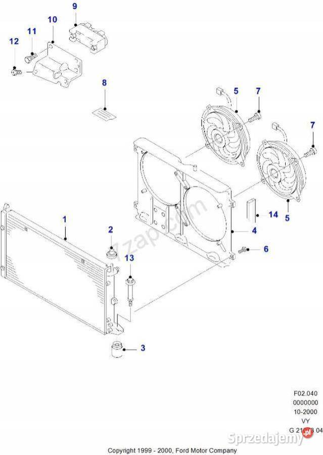 OSŁONA CHŁODNICY FORD GALAXY 0006 20 1135108