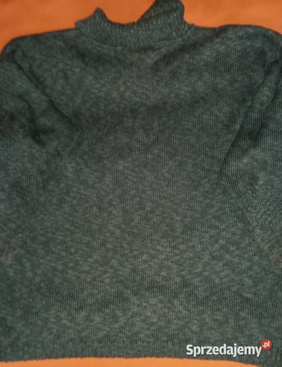 Sweter męski zielony LPółgolf półgolf Łódź