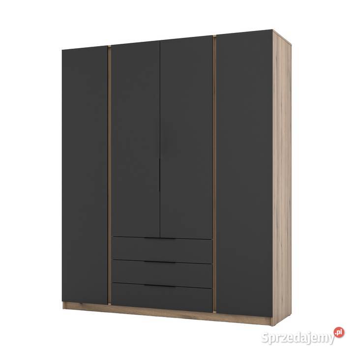 Duża szafa z szufladami 200 4 kolory szybka Kalisz