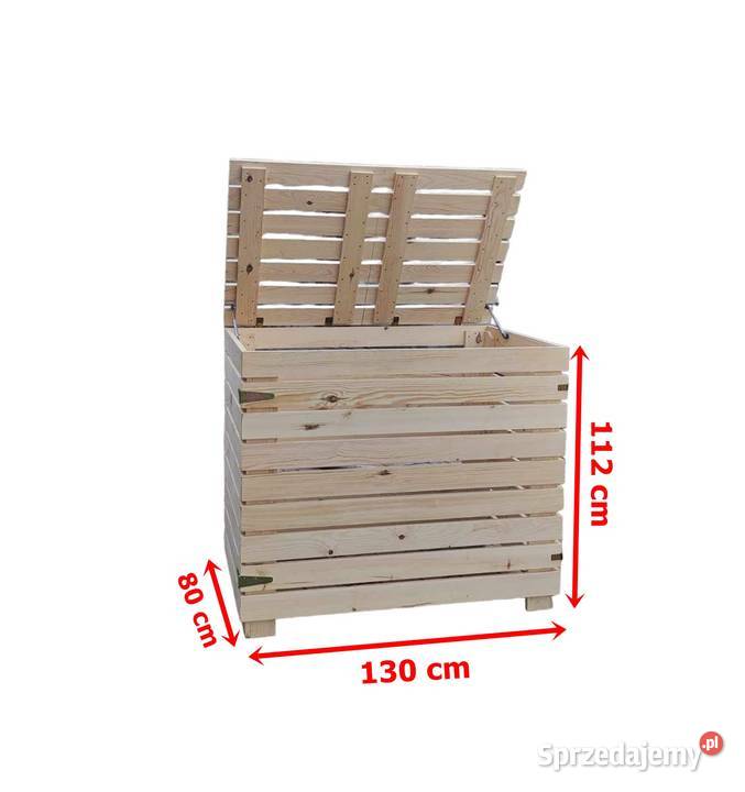 OBUDOWA NA DWA KOSZA 240 l NA ŚMIECI DREWNIANA śląskie Lelów