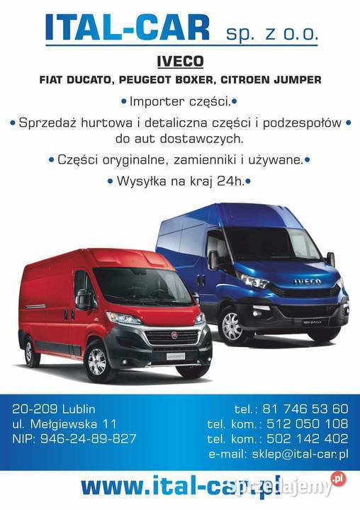 KPL KOŁO TALERZOWE WAŁEK ATAKU IVECO DAILY 1347 dostawcze Lublin