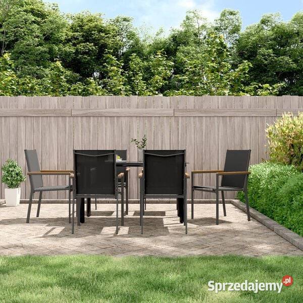 vidaXL Krzesła ogrodowe 6 czarne 55x61 Warszawa sprzedam