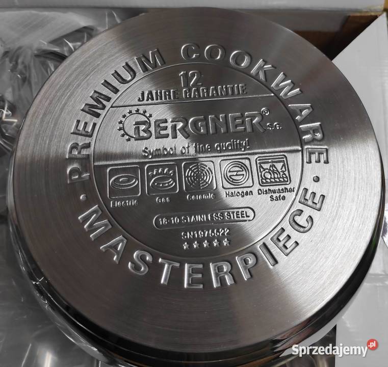 Garnki Bergner jumbo 12 el z patelnią teflon Łódź