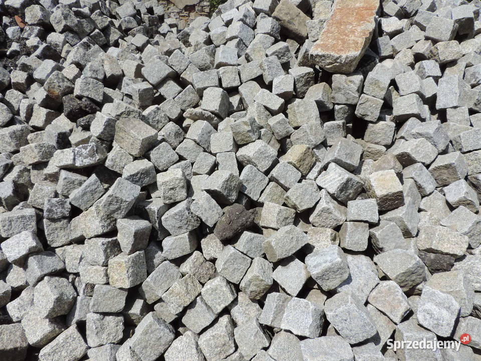 Kostka Granitowa Szara z rozbiórki Granit Kora Jaworzno