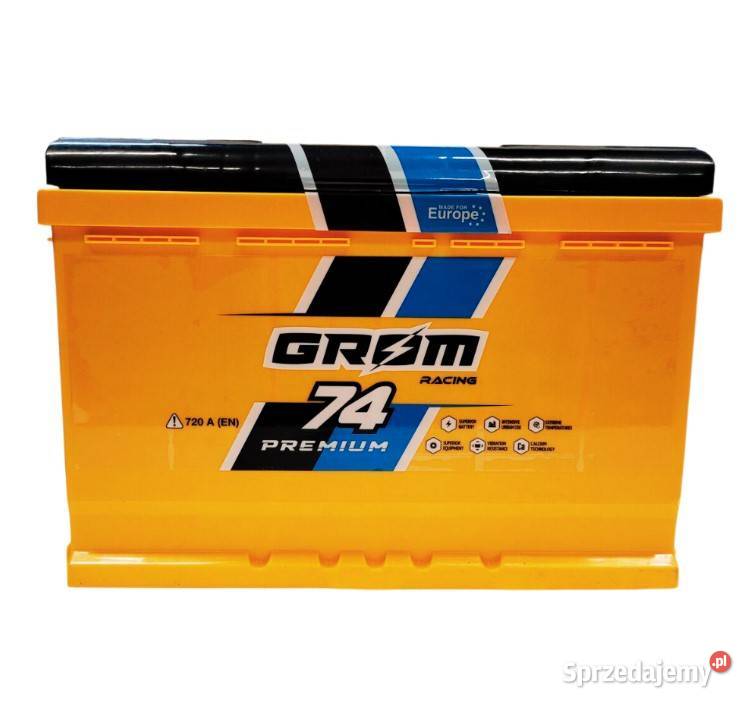 Akumulator Grom Racing 74Ah 720A EN PRAWY PLUS Wałbrzych