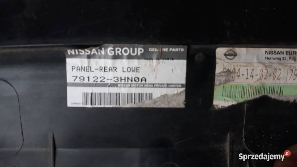 NISSAN MICRA K13 ŚLIZG WZMOCNIENIE ZDERZAKA TYŁ Zatom Stary