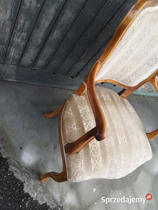 Stary stylowy drewniany fotel ludwik małopolskie sprzedam