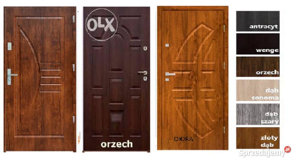 Drzwi z montażem zewnętrzne wejściowe Oświęcim sprzedam