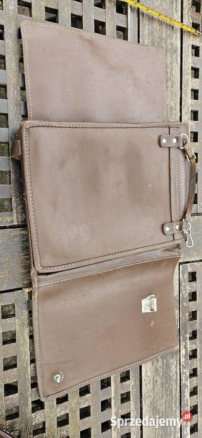 1980OryginałSkórzana raportówka z PRLu Barlinek