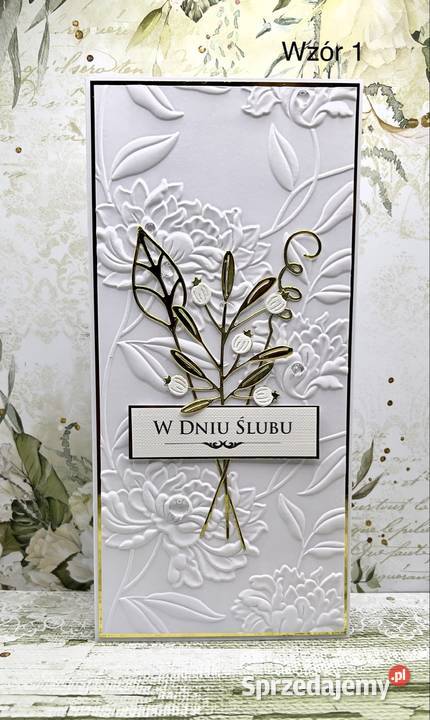 Kartka na ślub ręcznie robiona z kopertą Mielec