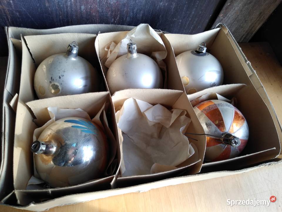 Stare bombki choinkowe zestaw 5 zabytek PRL śląskie Dąbrowa Górnicza sprzedam