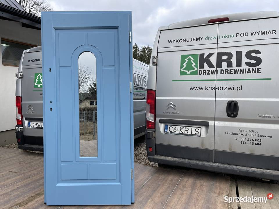 Drzwi zewnętrzne drewniane CZYSTE POWIETRZE CAŁA kujawsko-pomorskie Grzybno