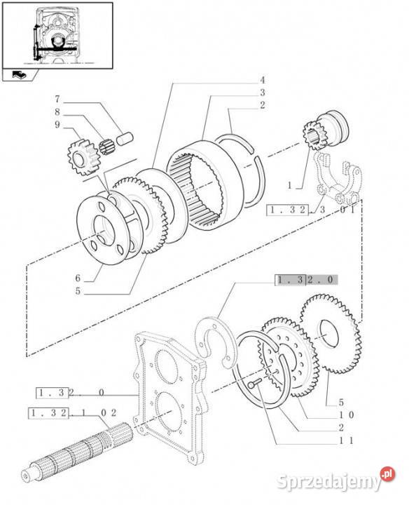 Holland T6010 Koło zębate 20t 24t 5153484 Jastrzębniki