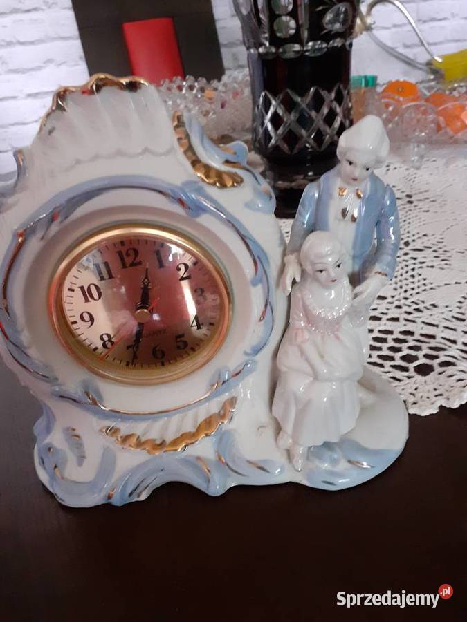 Figurka porcelanowa i zegar inny kolor Warszawa sprzedam