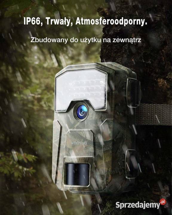 Kamera leśna WOLFANG 48MP 2160p noktowizja IR Rzeszów sprzedam